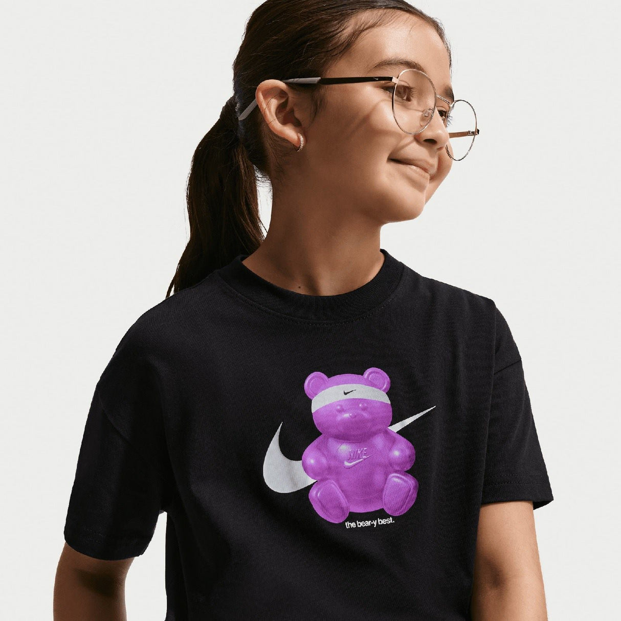 NIKE GIRLS NSW TEE OC BOXY BEAR Black