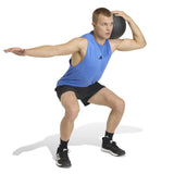 adidas Mens D4T Tank Top Blue