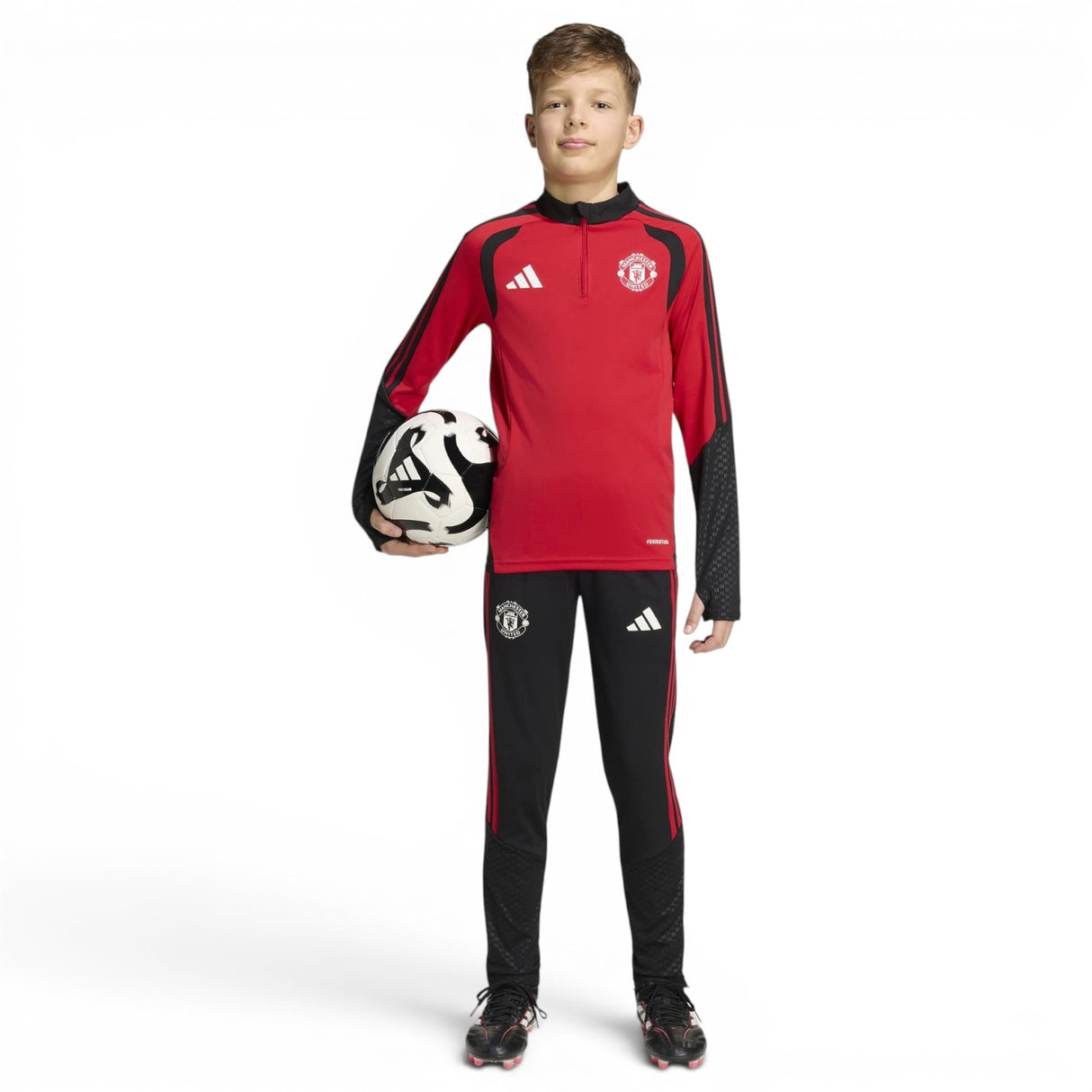 adidas MUFC 26 Kids Train QZ Top Red
