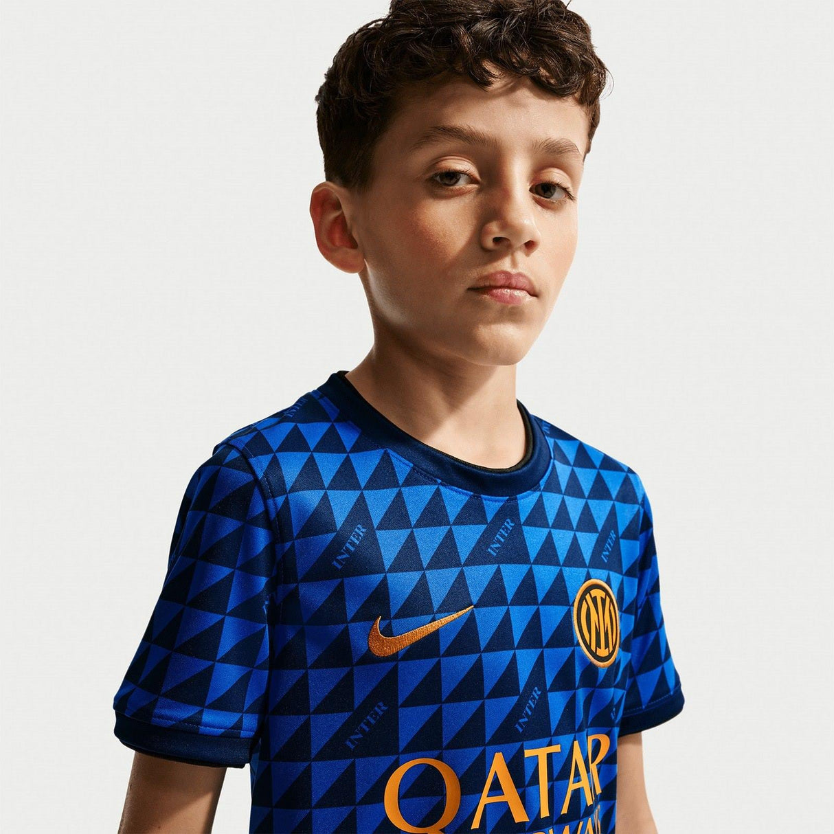 Nike Inter 26 Kids Home PM Jersey Blue