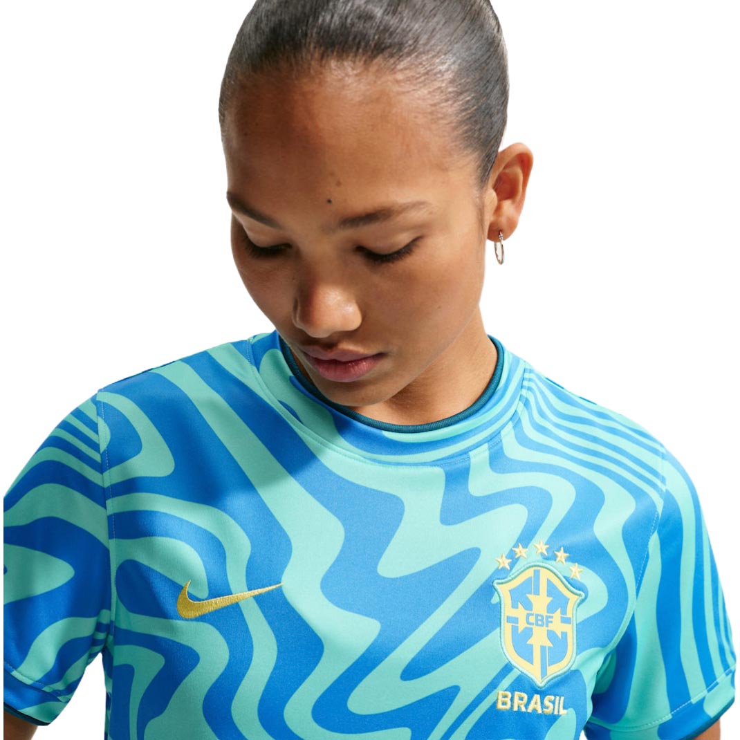 Nike Brazil WC26 Kids Pre Match Jrsy Blu