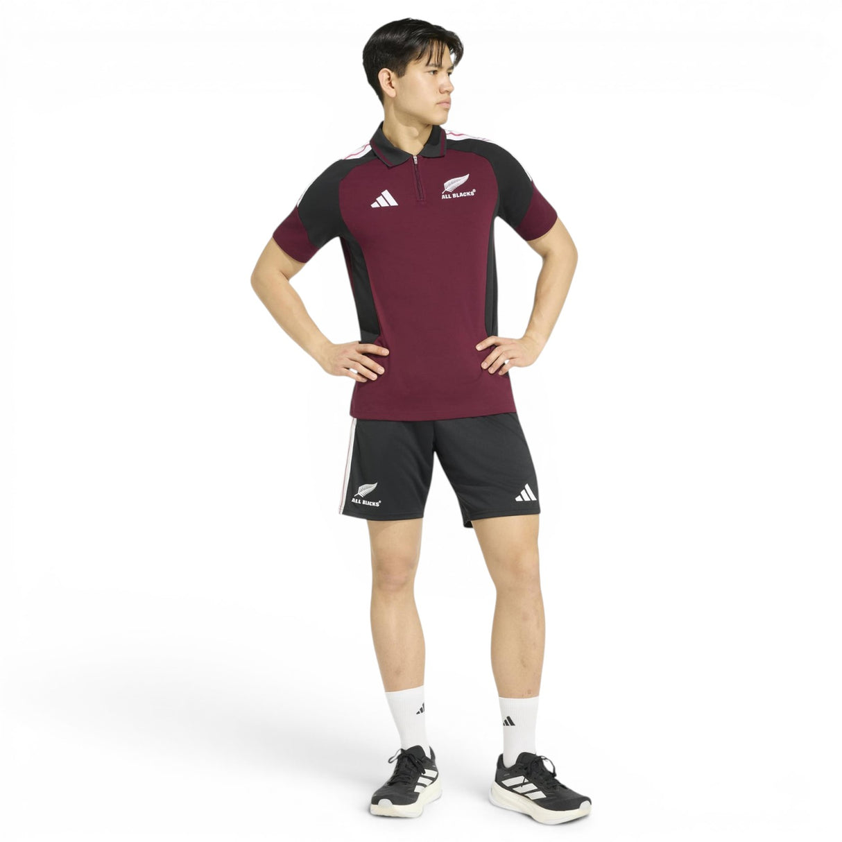 adidas All Blacks Training Polo Maroon