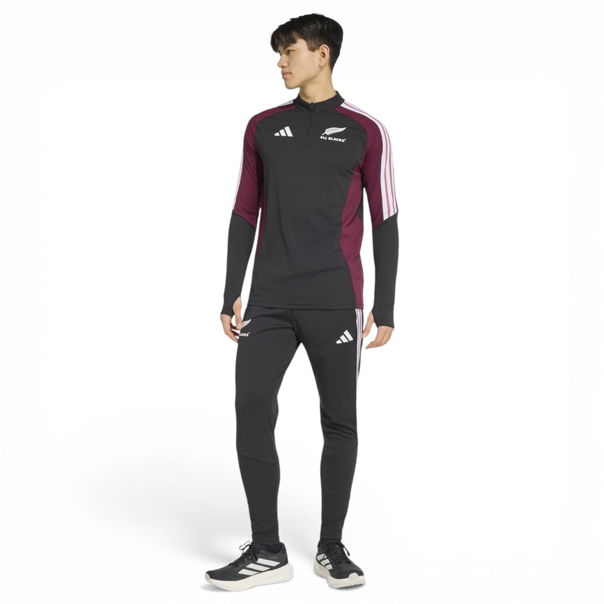 adidas All Blacks Mens QZ Top Black