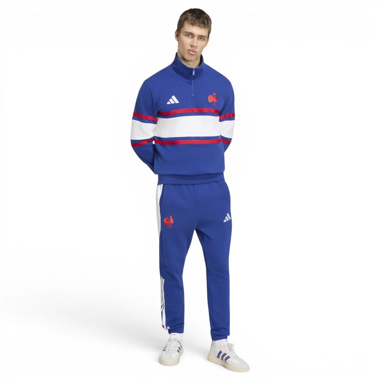adidas Mens France Trvl HZ Top Navy