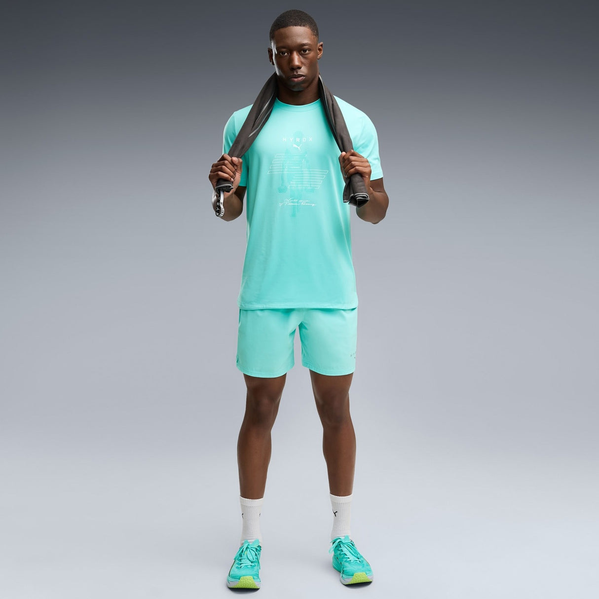 Puma Mens XHyrox Cloudspun Therm Tee Grn
