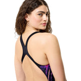 Speedo Wmns Place Print Powerback Black