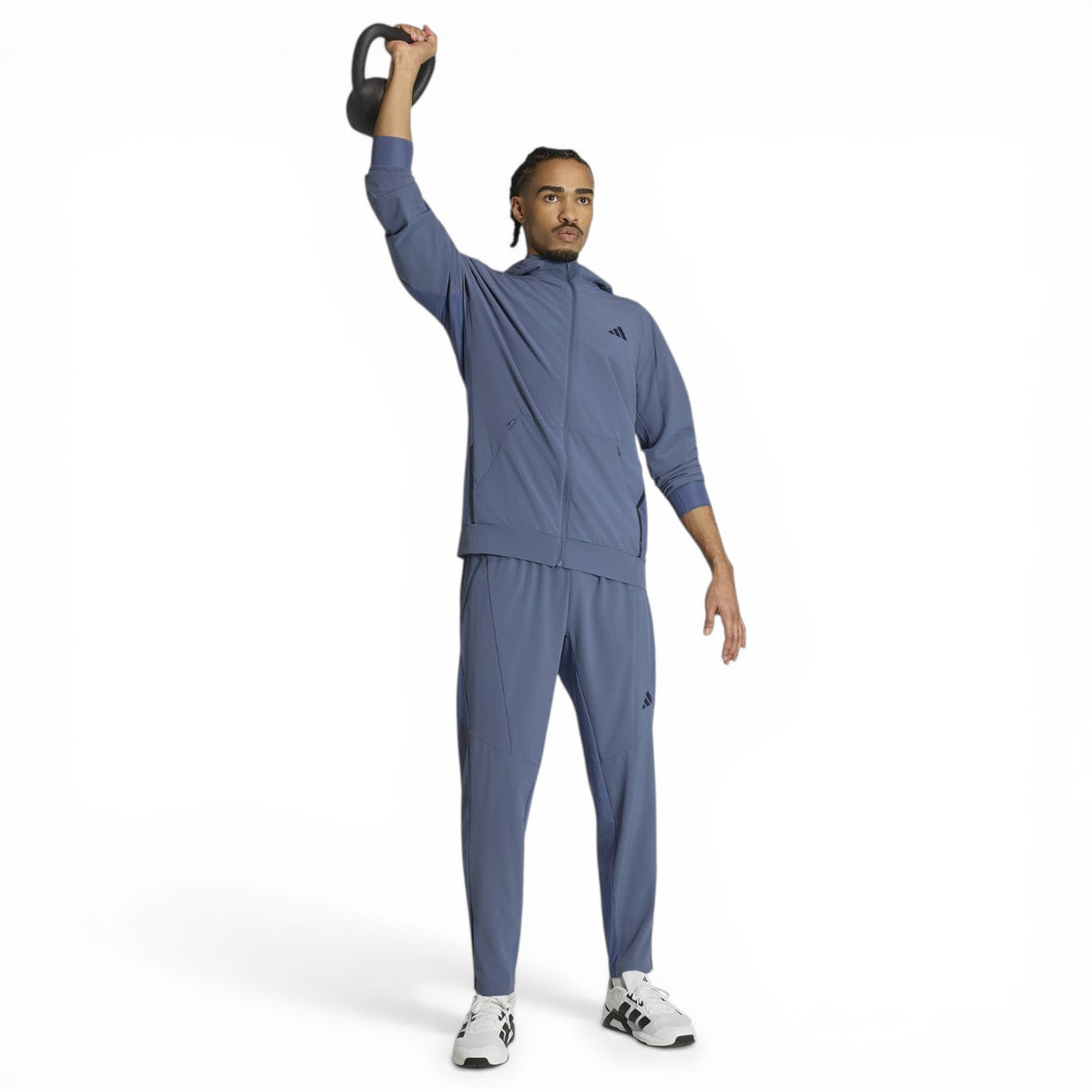 adidas Mens D4T Hybrid FZ Hoody Navy