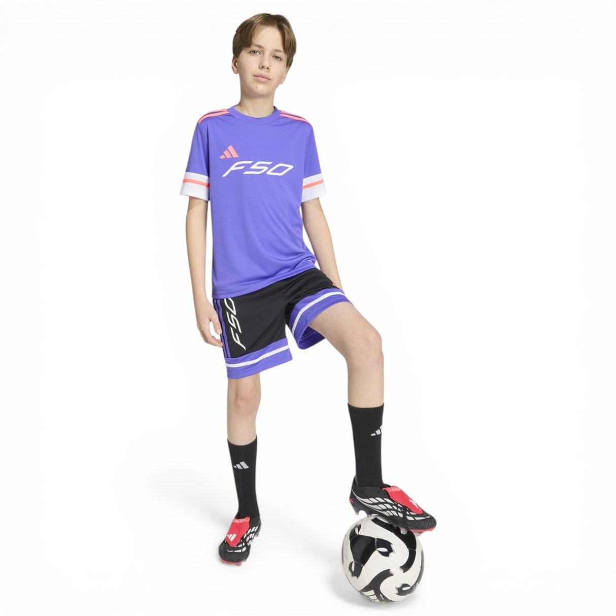 adidas Kids F50 JSY Tee Blue