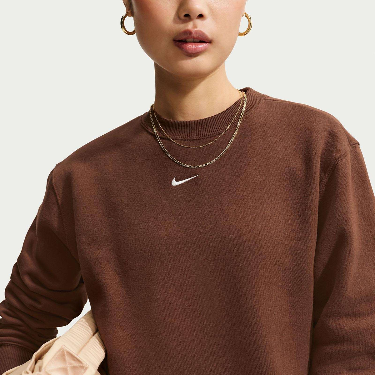 Nike W STDO FLC MW STD Crew Brown