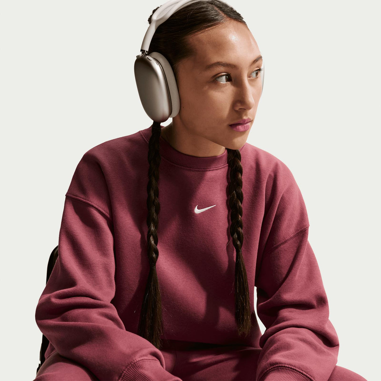 Nike G NSW Studio Flc OS Crew LBR Pink
