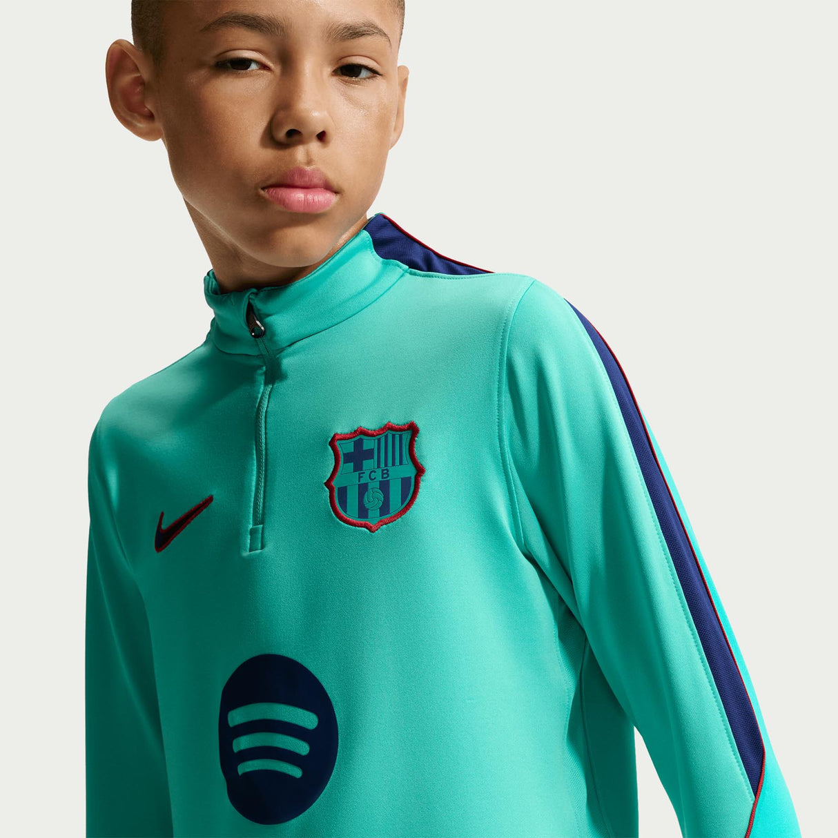Nike FCB 26 Kids Third Stk Drill Top Grn
