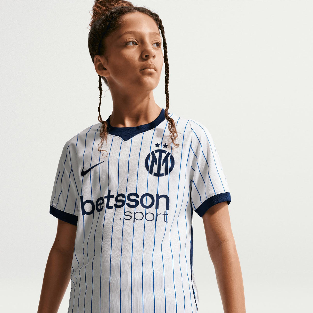 Nike Inter 26 Kids Away Jersey White