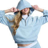 UA Wms Icon Fleece HZ Hoodie Blue
