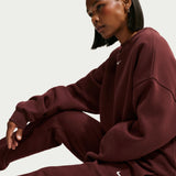 NIKE WMS STDO FLC MW MR CFT PANT Maroon
