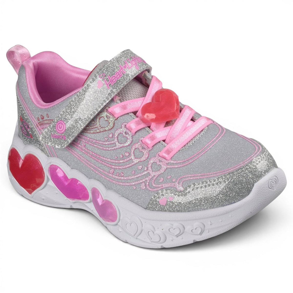 Skechers Enchanted Heart Lights Jr G Gry