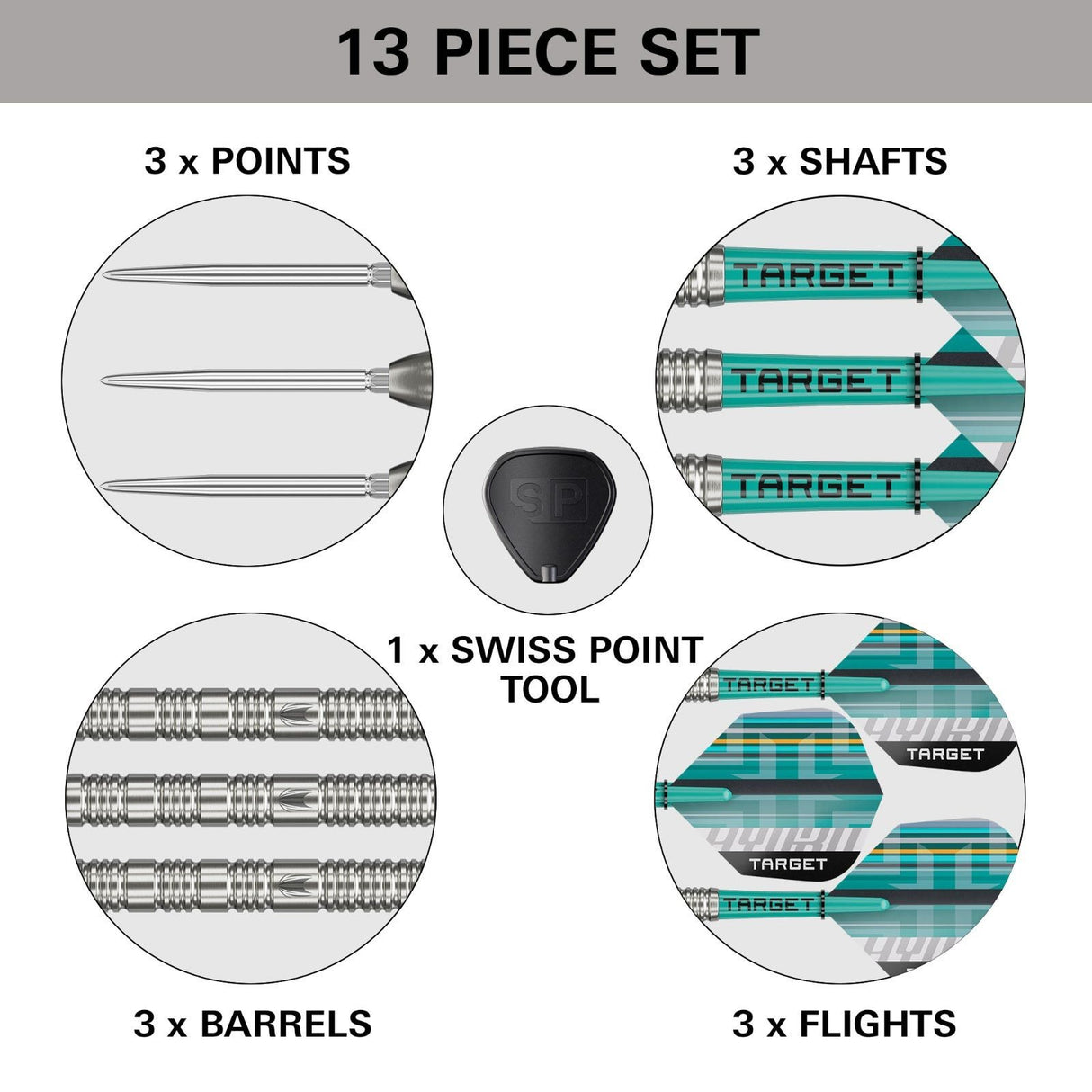 Target Hydro 02 Swiss Point 90% Tungsten 23G Steel Tip Darts