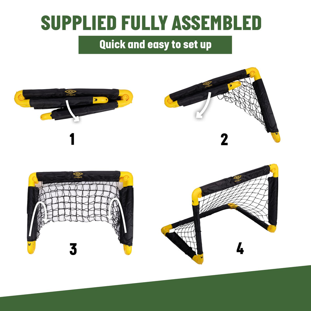 Umbro 50 x 44cm Foldable Football Goal Set