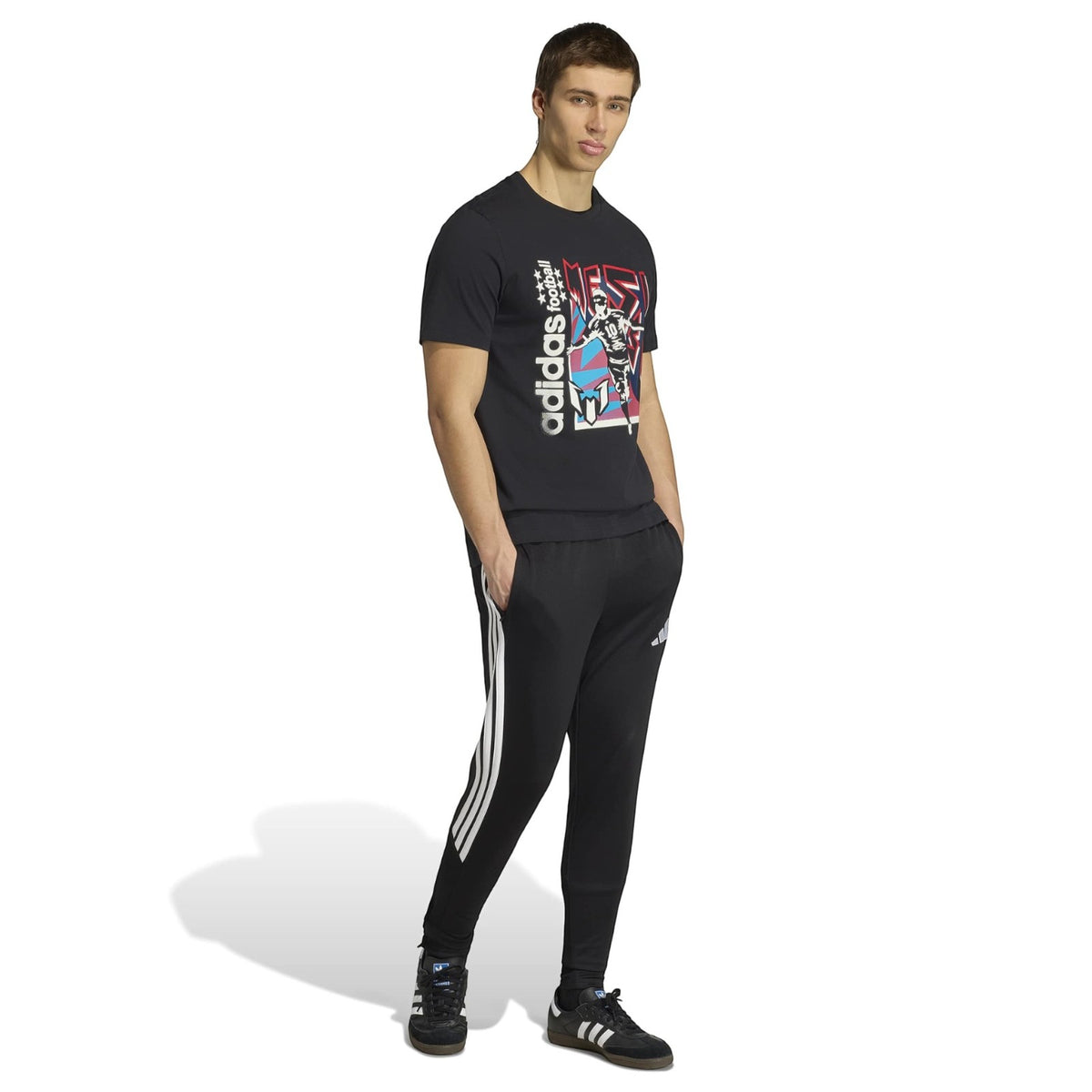 adidas Mens Messi Fun Graphic Tee Black