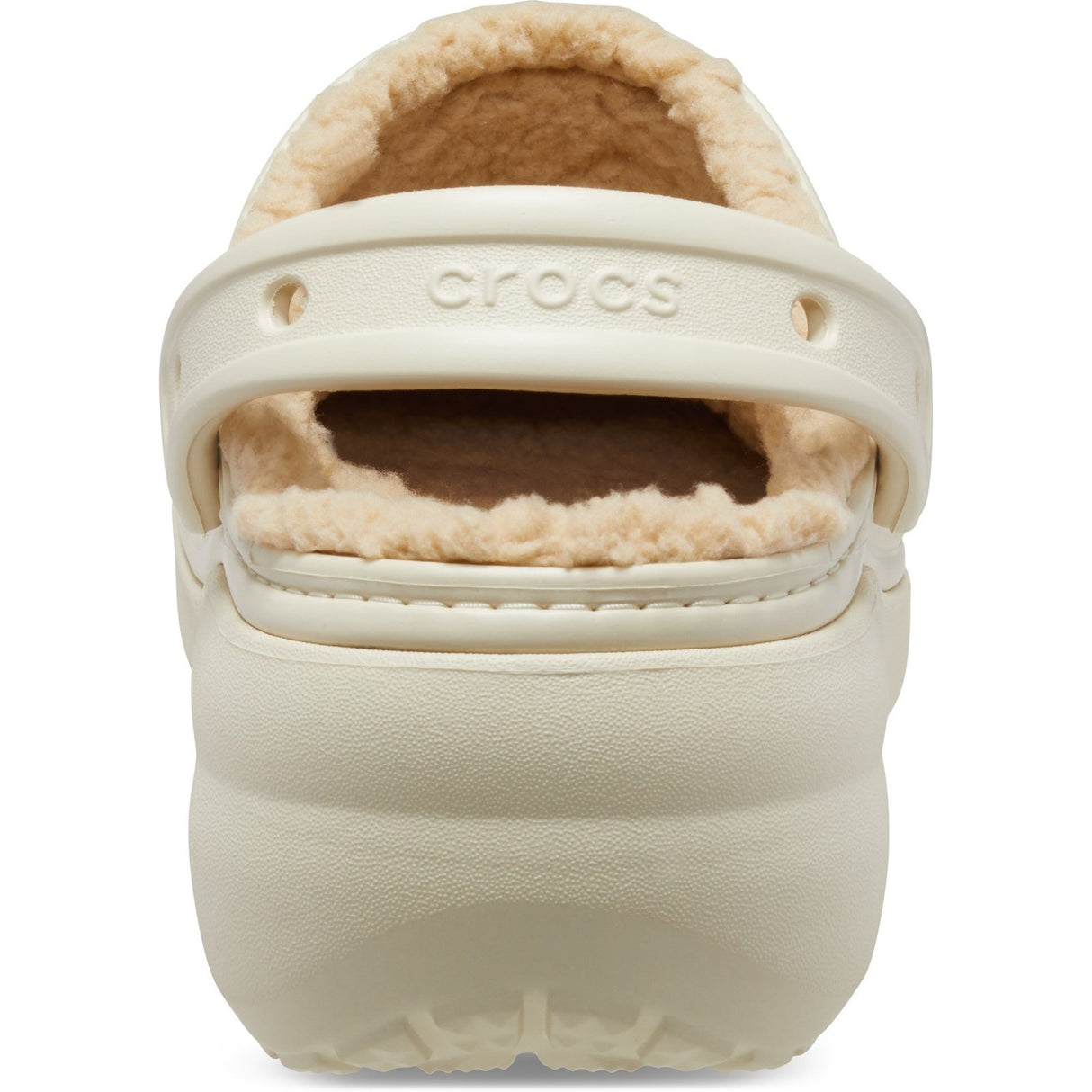 Crocs Classic Platform Lined Classic Ladies Slippers Bone
