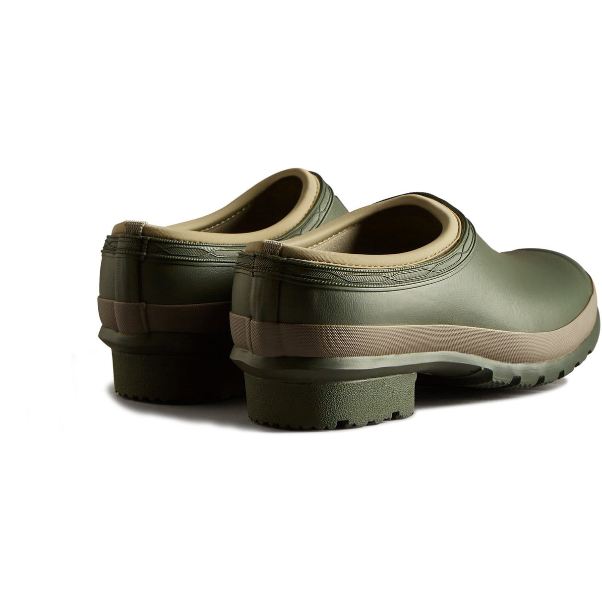 Hunter Mens Gardener Clogs Dark Olive