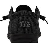 HEYDUDE Mens Wally Sox Shoe Micro Total Black
