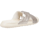 HEYDUDE Womens Christi Slide Distressed Sandal Metallic