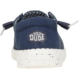 HEYDUDE Womens Wendy Stretch Mesh Shoes Navy