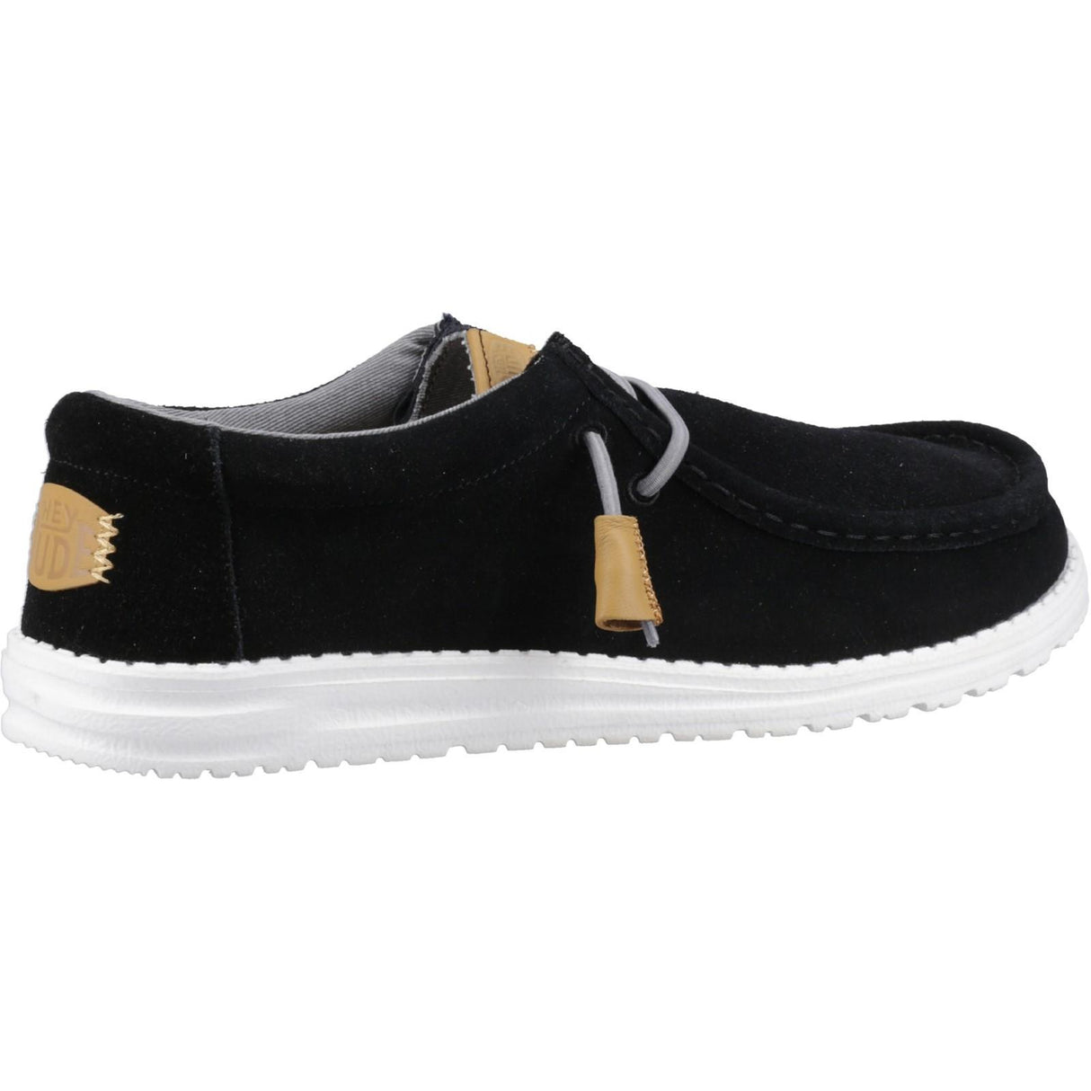 HEYDUDE Unisex Wally Craft Suede Shoe Black