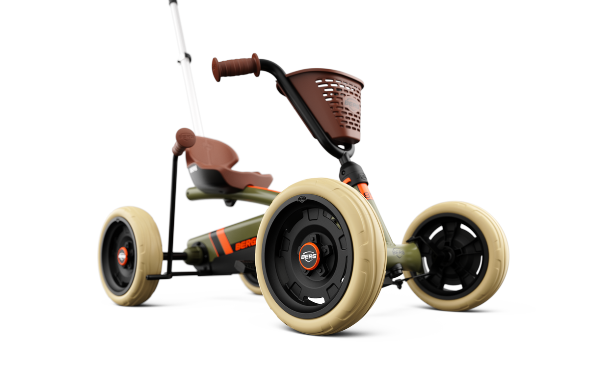 BERG Buzzy Retro 2-in-1 Green Go-Kart & Trailer