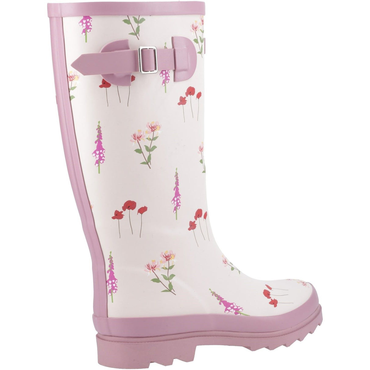 Cotswold Womens Wildflower Tall Wellingtons Pink