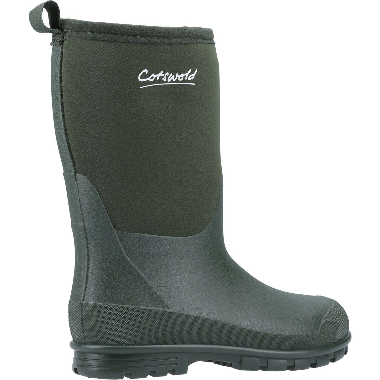 Cotswold Junior Kids Hilly Neoprene Childrens Wellington Boot Green