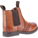 Cotswold Junior Boys Nympsfield Brogue Pull On Chelsea Boots Tan
