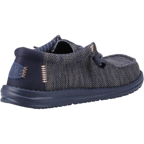 HEYDUDE Mens Wally Stretch Mesh Shoes Navy Blazer