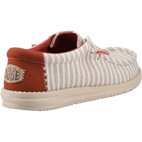 HEYDUDE Mens Wally Resort Shoes Multi/Chili Red