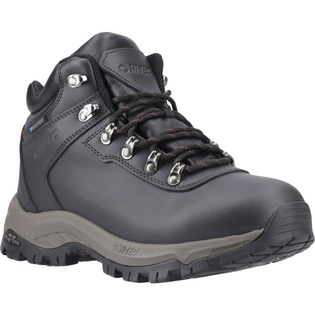 Hi-Tec Mens Eurotrek Lite Waterproof Walking Boots Dark Chocolate