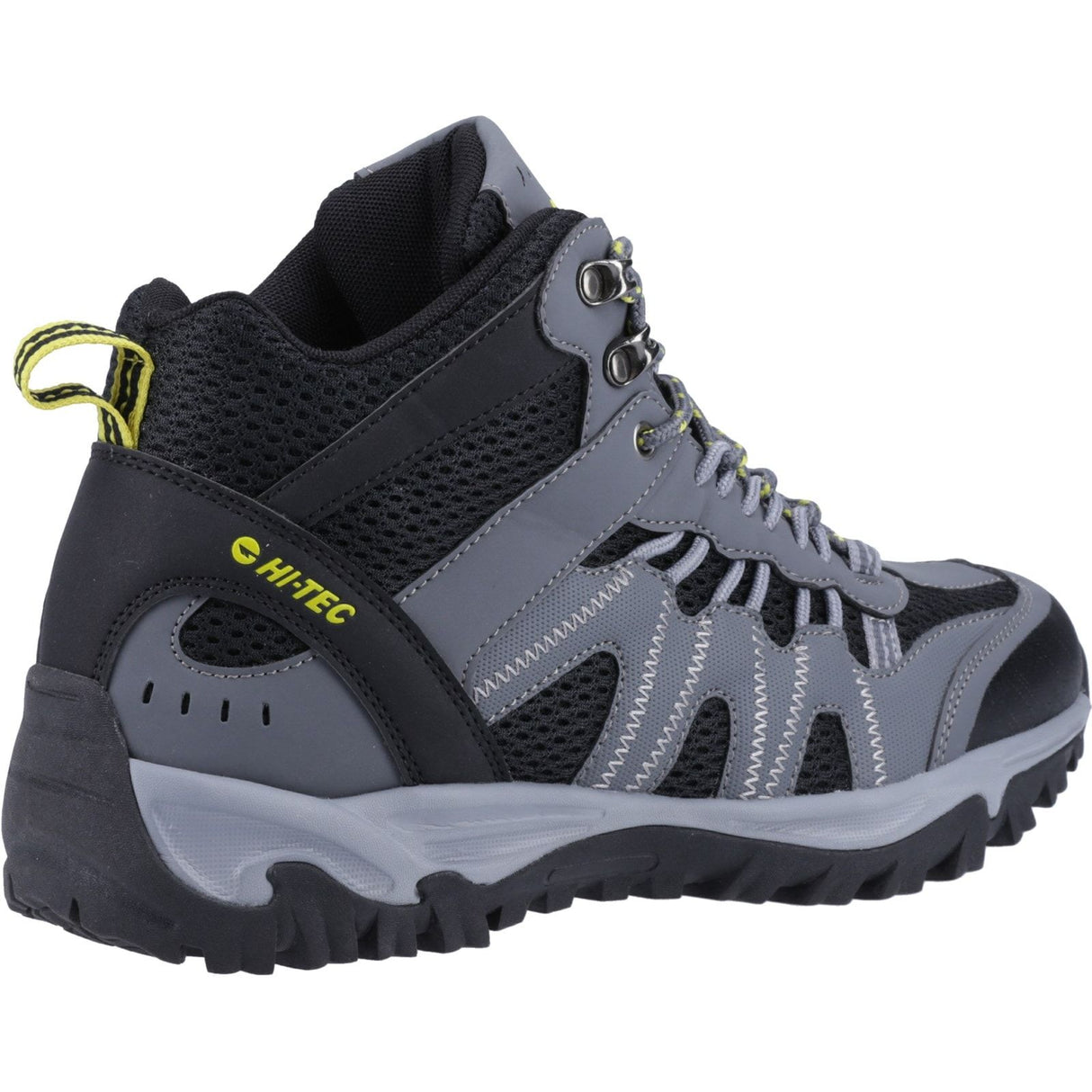 Hi-Tec Mens Jaguar Mid Boots Graphite/Black/Citron
