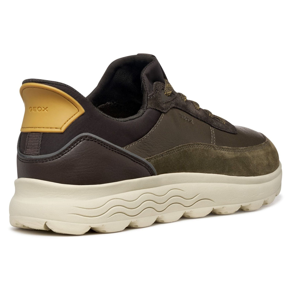 Geox Unisex U SPHERICA PLUS SNEAKERS Military/Coffee