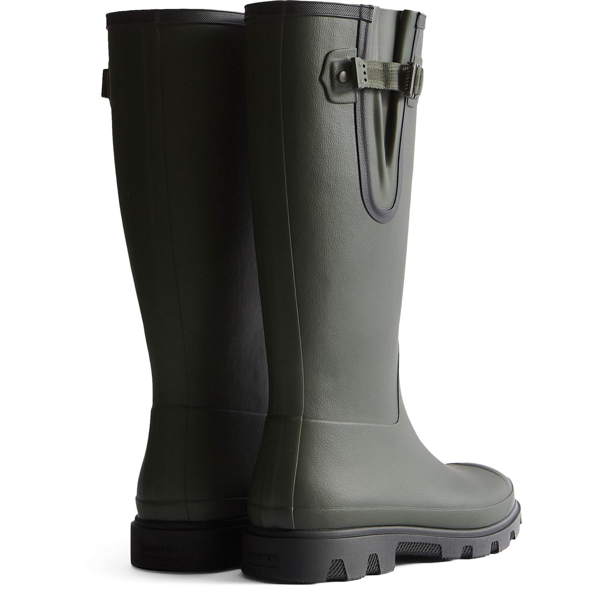 Hunter Womens Downpour Adjustable Boot Dark Olive/Black