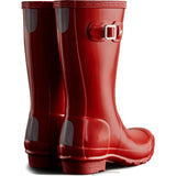 Hunter Junior Kids Junior Originals Gloss Boot Military Red