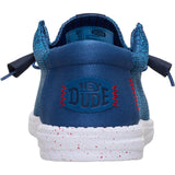 HEYDUDE Mens Wally Stretch Mesh Shoes Ensign Blue/Multi