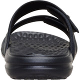 HEYDUDE Mens Wave 2 Strap Slide Black/Black