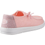 HEYDUDE Womens Wendy Eyelet Lace Shoes Pale Pink