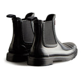 Hunter Womens Commando Gloss Chelsea Boots Black