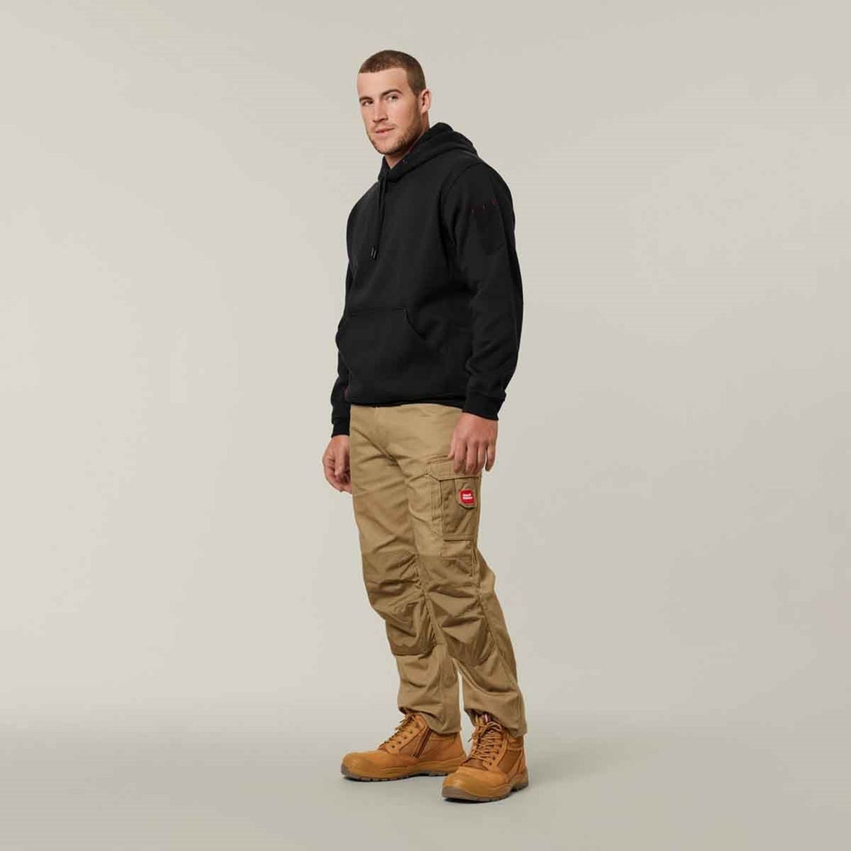 Hard Yakka Mens Brushed Fleece Hoodie Black