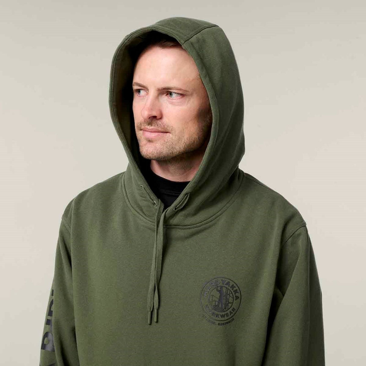 Hard Yakka Mens Heritage Hoodie Military Green
