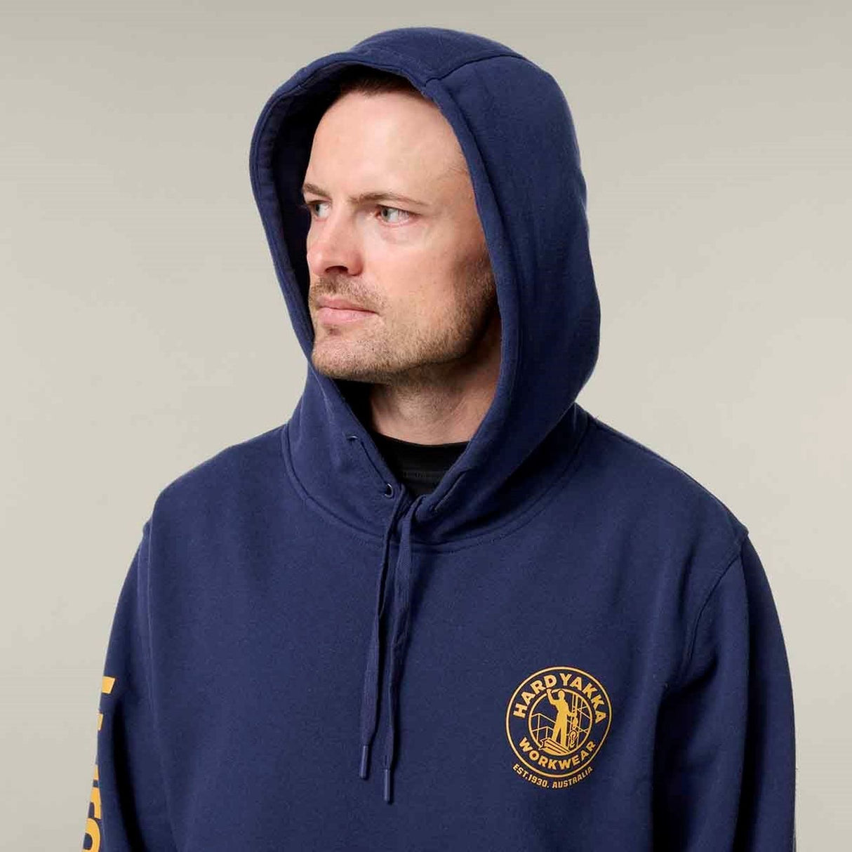 Hard Yakka Mens Heritage Hoodie Navy