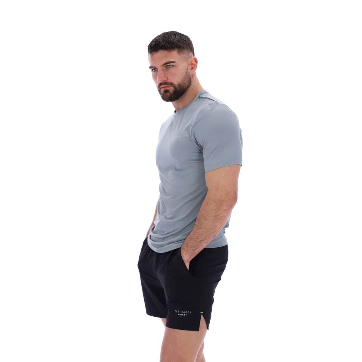 Ted Baker Sport Mens SAM Aeroflow Running T-Shirt Grey