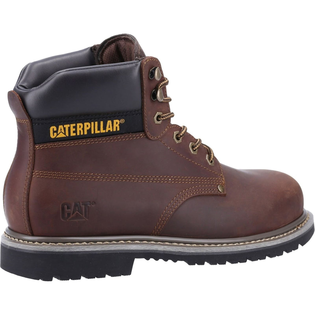 Caterpillar Mens Powerplant GYW Safety Boot Brown