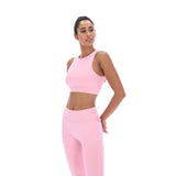 Ted Baker Sport Womens ARIA Ruffle Yoga Bra Pale Pink