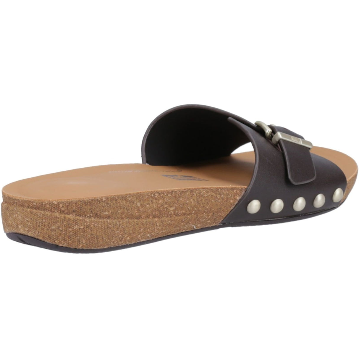 Fitflop Womens iQushion Adjustable Buckle Slides Chocolate Brown